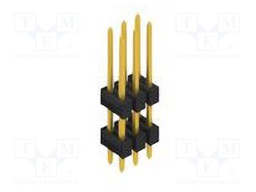 Connector: pin strips; pin header; male; PIN: 6; 2.54mm; THT; 2x3