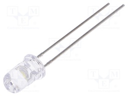 LED; 5mm; white cold; 5000÷8500mcd; 30°; Front: convex; 11000(typ)K