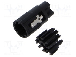 Connector: M17; male; contact insert; PIN: 6; crimped; w/o contacts