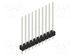 Connector: pin strips; pin header; male; PIN: 10; 2.54mm; THT; 1x10