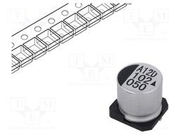 Capacitor: electrolytic; SMD; 1000uF; 50VDC; Ø16x16.5mm; 5000h