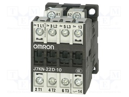 Contactor: 3-pole; 110VDC; 22A; for DIN rail mounting; J7KN; 11kW