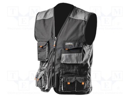 Protective vest; Size: 58,XXL; grey-black; HD; 267g/m2