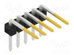 Connector: pin strips; pin header; male; PIN: 5; 2.54mm; THT; 1x5
