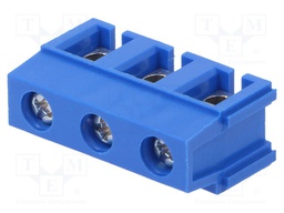 PCB terminal block; angled 90°; 7.5mm; ways: 3; on PCBs; 2.5mm2