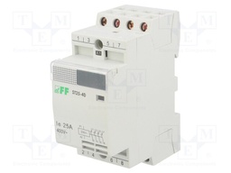Contactor: 4-pole installation; NO x4; 230VAC; 25A; DIN