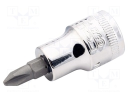 Key; Phillips,socket spanner; PH2; 3/8"; 47mm; tool steel