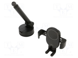 Car holder; black; for dashboard; snapped-in