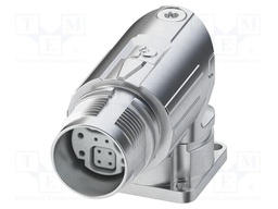 Connector: M17; socket; M17 PRO; PIN: 12; 50V; 3.6A,11A; IP67; angled