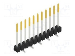 Connector: pin strips; pin header; male; PIN: 11; 2.54mm; SMT; 1x11
