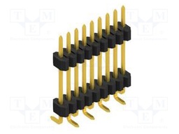 Connector: pin strips; pin header; male; PIN: 9; 1.27mm; SMT; 1x9