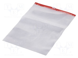 Slider bag; L: 320mm; Width: 230mm; Thick: 70um; transparent; 50pcs.
