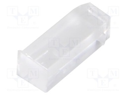 Fiber for LED; square; 3.4x3.4mm; Front: flat; straight