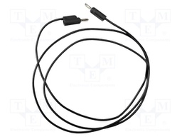 Test lead; 5A; banana plug 3mm,both sides; Urated: 3kV; Len: 0.61m