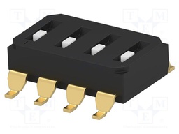 Switch: DIP-SWITCH; Poles number: 4; OFF-ON; 0.025A/24VDC; Pos: 2
