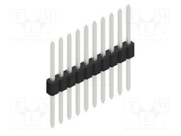 Connector: pin strips; pin header; male; PIN: 10; 1.27mm; THT; 1x10