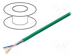 Wire; industrial Ethernet,PROFINET; 5e; solid; Cu; 4x22AWG; green