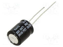 Capacitor: electrolytic; THT; 150uF; 63VDC; Ø10x13mm; ±20%; 400mA