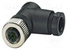 Connector: M12; plug; PIN: 3; 630V; angled; IP67; screw terminal