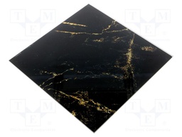 Accessories: decorative panel; black/gold; glass; 170x170x10mm