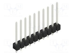 Connector: pin strips; pin header; male; PIN: 10; 2.54mm; THT; 1x10