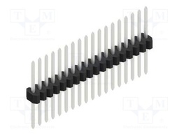 Connector: pin strips; pin header; male; PIN: 18; 1.27mm; THT; 1x18