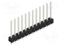 Connector: pin strips; pin header; male; PIN: 12; 2.54mm; THT; 1x12