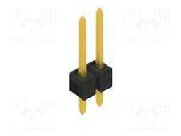 Connector: pin strips; pin header; male; PIN: 2; 2.54mm; THT; 1x2