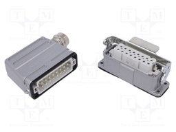 Connector: HDC; male + female; C146; PIN: 16; 16+PE; size A16; M20