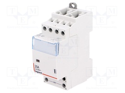 Contactor: 4-pole installation; NC x2 + NO x2; 230VAC; 25A; DIN