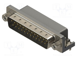 Connector: D-Sub; PIN: 25; socket; male; angled; THT; MHDR