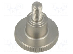 Knob; Ø: 12mm; Ext.thread: M3; 6mm; H: 7.5mm; knurled