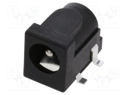 Socket; DC supply; male; 5.5/2.1mm; 5.5mm; 2.1mm; SMT; 5A