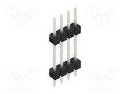 Connector: pin strips; pin header; male; PIN: 4; 2.54mm; THT; 1x4