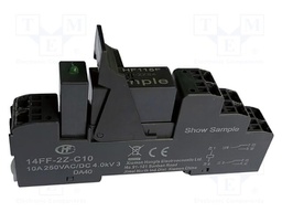 Socket; PIN: 8; 10A; 250VAC; for DIN rail mounting; spring clamps