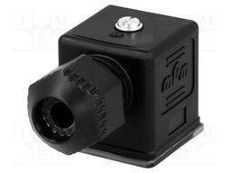 Connector: valve connector; plug; form A; 18mm; female; PIN: 4; mPm