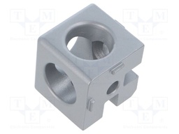 Mounting coupler; for profiles; hexagonal; W: 40mm; H: 40mm; L: 40mm