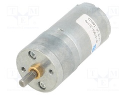 Motor: DC; with gearbox; LP; 6VDC; 2.4A; Shaft: D spring; 290rpm