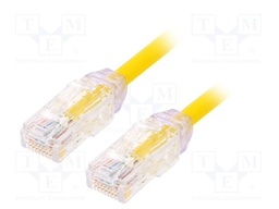 Patch cord; TX6A-28™,U/UTP; 6a; solid; Cu; LSZH; yellow; Len: 0.5m