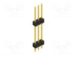 Connector: pin strips; pin header; male; PIN: 3; 2.54mm; THT; 1x3