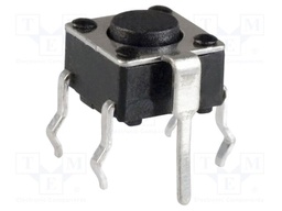 TACT SW, SPST-NO-DB, 0.05A, 12V, SOLDER