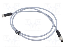 Cable: for sensors/automation; M8; PIN: 3; straight; 1m; plug; 60VDC