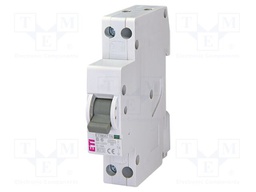 Circuit breaker; 230VAC; Inom: 6A; Poles: 1+N; Charact: B; 6kA; IP20