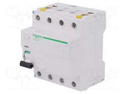 RCD breaker; Inom: 40A; Ires: 30mA; Poles: 4; 400V; Mounting: DIN