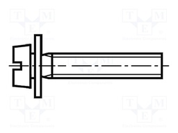 Screw; M4x8; DIN: 84; Head: cheese head; slotted; steel; zinc; 1,2mm