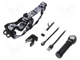 Torch: LED headtorch; 5/60/240/500/1000lm; IPX7