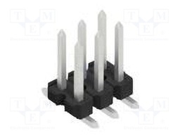 Connector: pin strips; pin header; male; PIN: 6; 2.54mm; SMT; 2x3