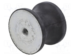 Vibration damper; M12; Ø: 70mm; rubber; L: 53mm; H: 12mm; 5181N