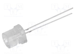 LED; 8mm; green; 2180÷3000mcd; 140°; Front: flat; Pitch: 2.54mm