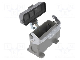 Enclosure: for HDC connectors; size D16A; with latch; with cover